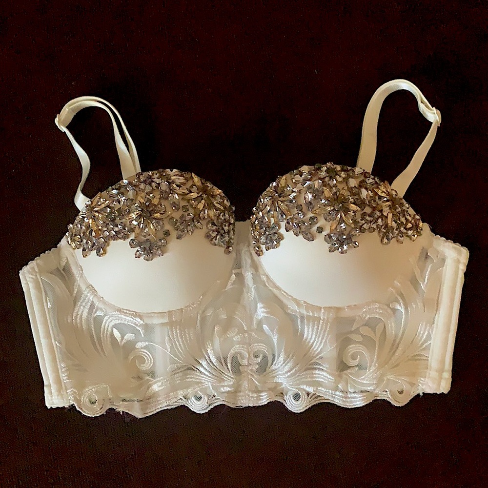 Bebe Rhinestones Bustier Top